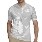 Australia Lung Cancer Awareness Personalised Rugby Jersey Butterfly Ribbon Art