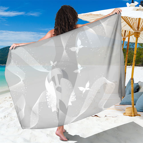 Australia Lung Cancer Awareness Sarong Butterfly Ribbon Art