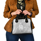 Australia Lung Cancer Awareness Shoulder Handbag Butterfly Ribbon Art