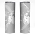 Australia Lung Cancer Awareness Personalised Skinny Tumbler Butterfly Ribbon Art