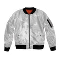 Australia Lung Cancer Awareness Personalised Sleeve Zip Bomber Jacket Butterfly Ribbon Art