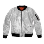 Australia Lung Cancer Awareness Personalised Sleeve Zip Bomber Jacket Butterfly Ribbon Art