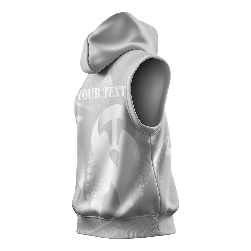 Australia Lung Cancer Awareness Personalised Sleeveless Hoodie Butterfly Ribbon Art