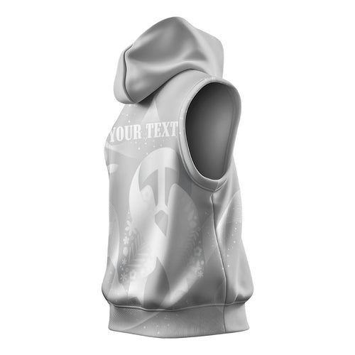 Australia Lung Cancer Awareness Personalised Sleeveless Hoodie Butterfly Ribbon Art