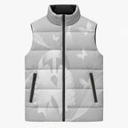 Australia Lung Cancer Awareness Personalised Sleeveless Puffer Jacket Butterfly Ribbon Art