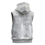 Australia Lung Cancer Awareness Personalised Sleeveless Zip Hoodie Butterfly Ribbon Art