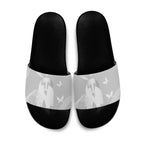 Australia Lung Cancer Awareness Slide Sandals Butterfly Ribbon Art