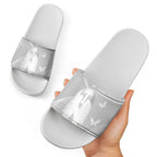 Australia Lung Cancer Awareness Slide Sandals Butterfly Ribbon Art