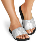 Australia Lung Cancer Awareness Slide Sandals Butterfly Ribbon Art