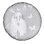 Australia Lung Cancer Awareness Spare Tire Cover Butterfly Ribbon Art
