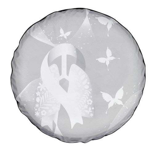 Australia Lung Cancer Awareness Spare Tire Cover Butterfly Ribbon Art