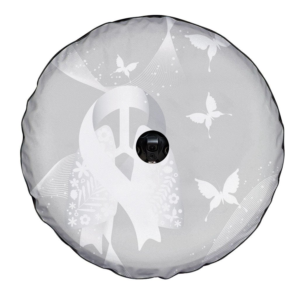 Australia Lung Cancer Awareness Spare Tire Cover Butterfly Ribbon Art