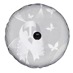 Australia Lung Cancer Awareness Spare Tire Cover Butterfly Ribbon Art