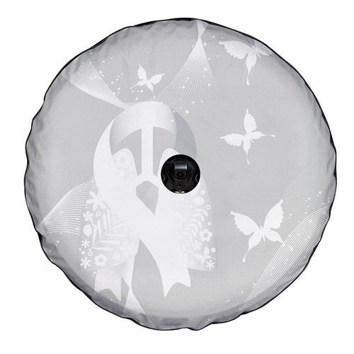 Australia Lung Cancer Awareness Spare Tire Cover Butterfly Ribbon Art