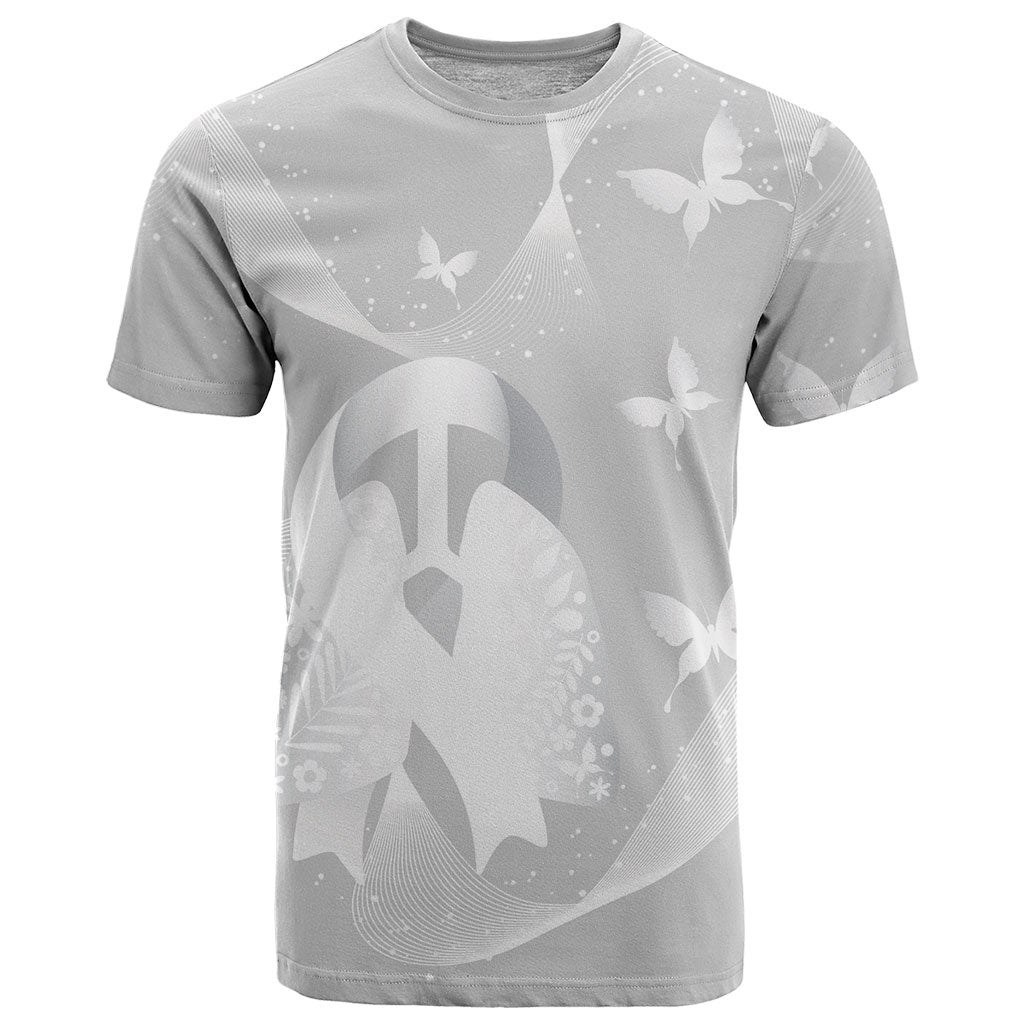 Australia Lung Cancer Awareness Personalised T Shirt Butterfly Ribbon Art