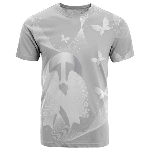Australia Lung Cancer Awareness Personalised T Shirt Butterfly Ribbon Art