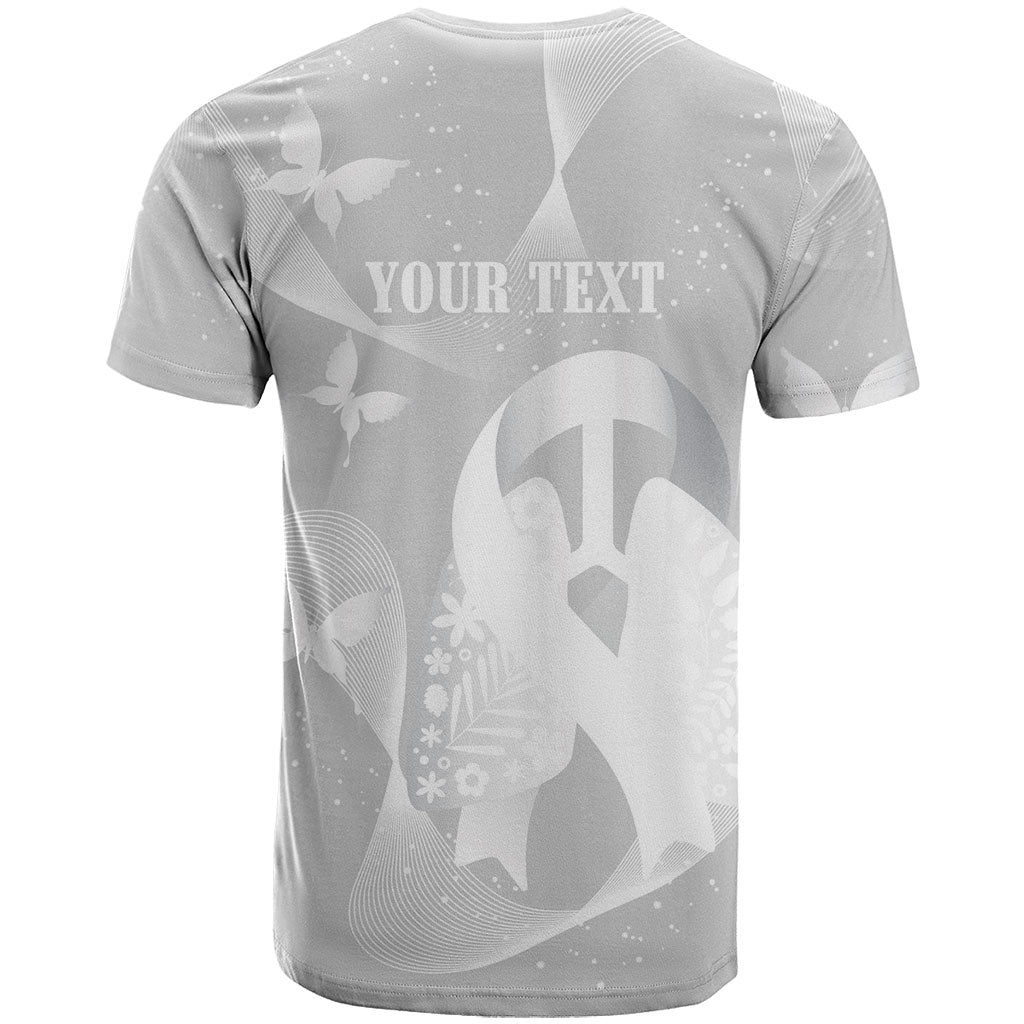 Australia Lung Cancer Awareness Personalised T Shirt Butterfly Ribbon Art
