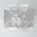 Australia Lung Cancer Awareness Tablecloth Butterfly Ribbon Art