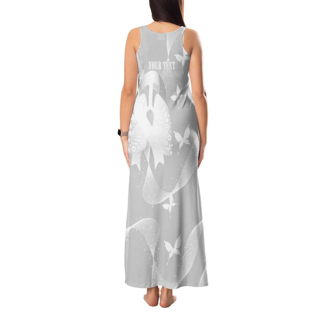 Australia Lung Cancer Awareness Personalised Tank Maxi Dress Butterfly Ribbon Art