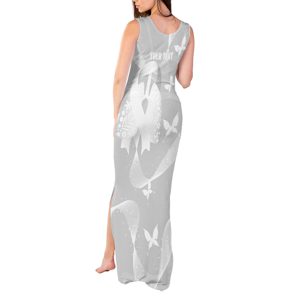 Australia Lung Cancer Awareness Personalised Tank Maxi Dress Butterfly Ribbon Art