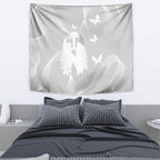 Australia Lung Cancer Awareness Tapestry Butterfly Ribbon Art