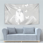 Australia Lung Cancer Awareness Tapestry Butterfly Ribbon Art