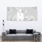 Australia Lung Cancer Awareness Tapestry Butterfly Ribbon Art