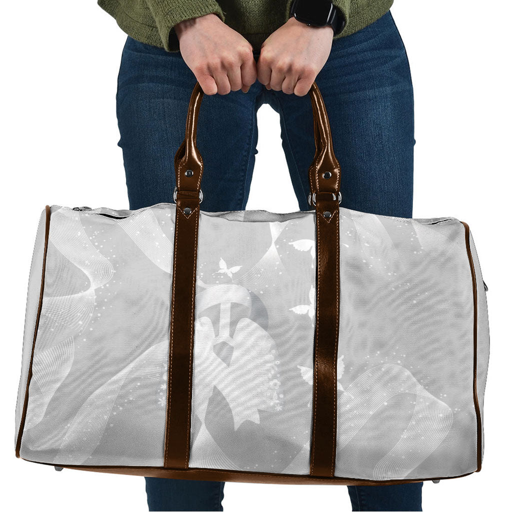 Australia Lung Cancer Awareness Travel Bag Butterfly Ribbon Art