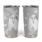 Australia Lung Cancer Awareness Personalised Tumbler Cup Butterfly Ribbon Art