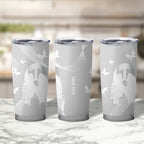 Australia Lung Cancer Awareness Personalised Tumbler Cup Butterfly Ribbon Art