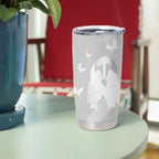Australia Lung Cancer Awareness Personalised Tumbler Cup Butterfly Ribbon Art