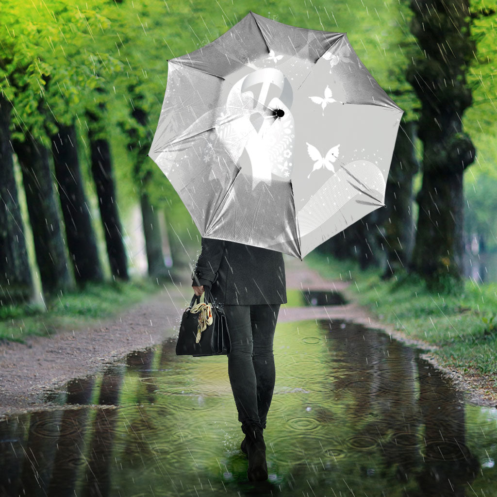 Australia Lung Cancer Awareness Umbrella Butterfly Ribbon Art