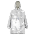 Australia Lung Cancer Awareness Personalised Wearable Blanket Hoodie Butterfly Ribbon Art