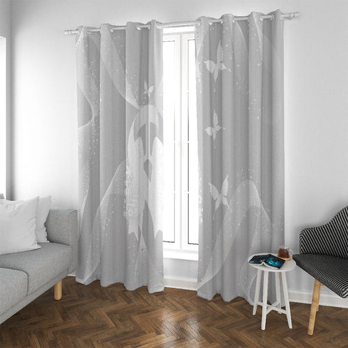 Australia Lung Cancer Awareness Window Curtain Butterfly Ribbon Art