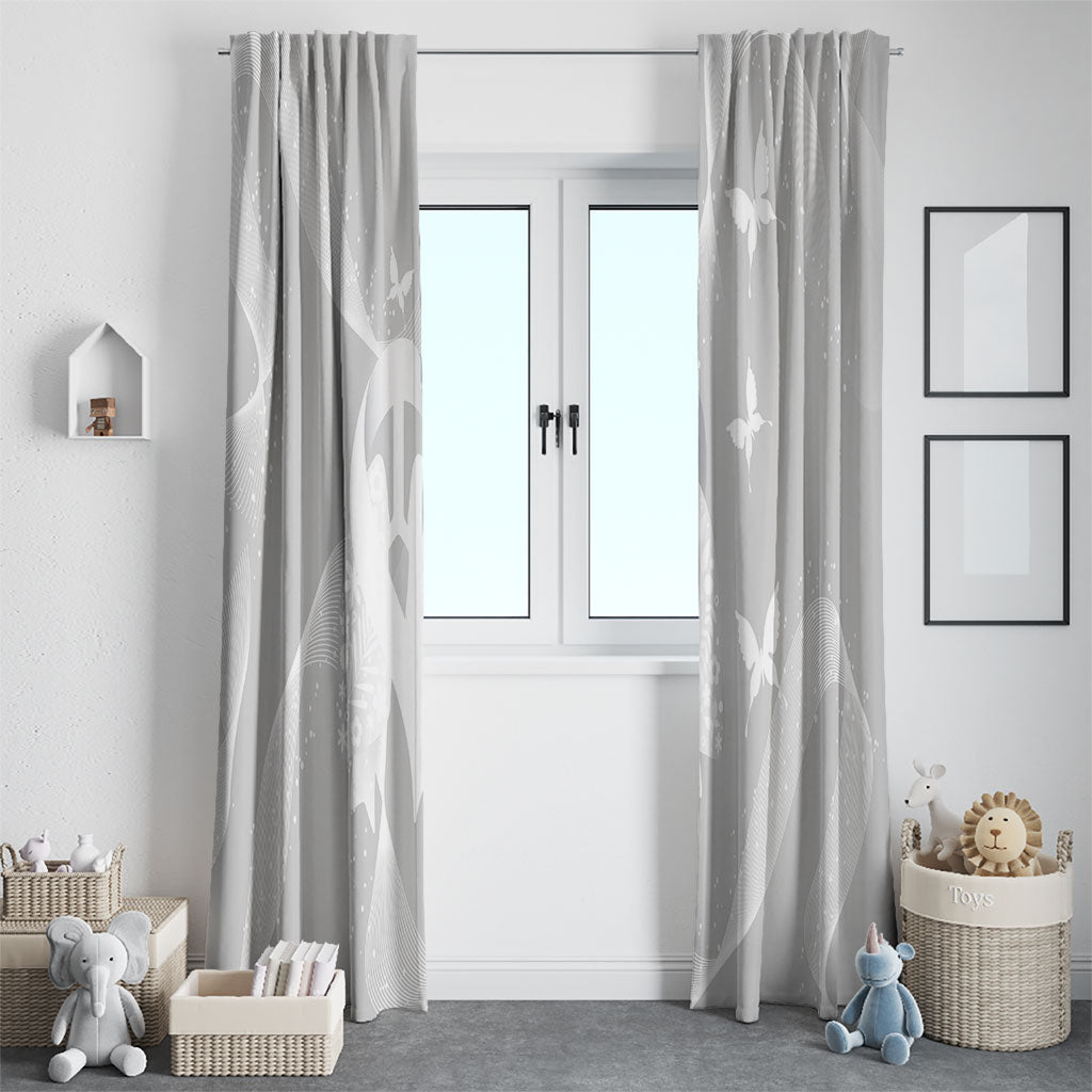Australia Lung Cancer Awareness Window Curtain Butterfly Ribbon Art
