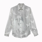 Australia Lung Cancer Awareness Personalised Women Casual Shirt Butterfly Ribbon Art