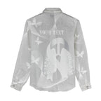 Australia Lung Cancer Awareness Personalised Women Casual Shirt Butterfly Ribbon Art