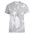 Australia Lung Cancer Awareness Personalised Women V-Neck T-Shirt Butterfly Ribbon Art