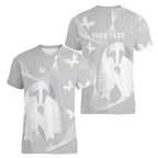 Australia Lung Cancer Awareness Personalised Women V-Neck T-Shirt Butterfly Ribbon Art