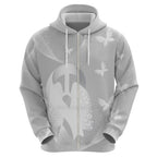 Australia Lung Cancer Awareness Personalised Zip Hoodie Butterfly Ribbon Art