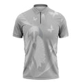 Australia Lung Cancer Awareness Personalised Zipper Polo Shirt Butterfly Ribbon Art