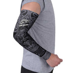 Custom New Zealand Taiaha Maori Arm Sleeves Minimalist Silver Fern All Black - Aussie Hoodie