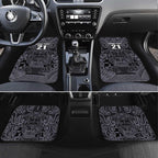 Custom New Zealand Taiaha Maori Car Mats Minimalist Silver Fern All Black - Aussie Hoodie