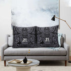 Custom New Zealand Taiaha Maori Pillow Cover Minimalist Silver Fern All Black - Aussie Hoodie
