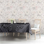 Custom New Zealand Taiaha Maori Tablecloth Minimalist Silver Fern All Black - Aussie Hoodie