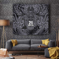Custom New Zealand Taiaha Maori Tapestry Minimalist Silver Fern All Black - Aussie Hoodie