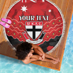Custom St Kilda Saints Football Beach Blanket ANZAC Lest We Forget