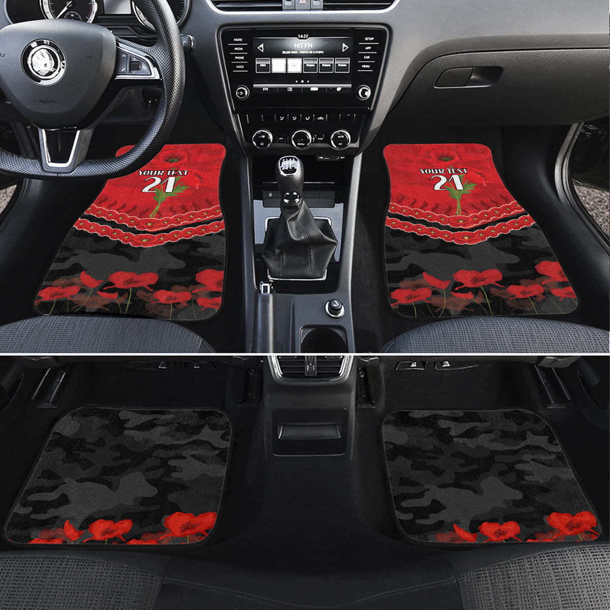 Custom St Kilda Saints Football Car Mats ANZAC Lest We Forget