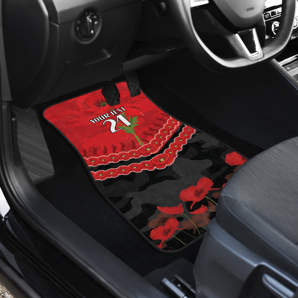 Custom St Kilda Saints Football Car Mats ANZAC Lest We Forget