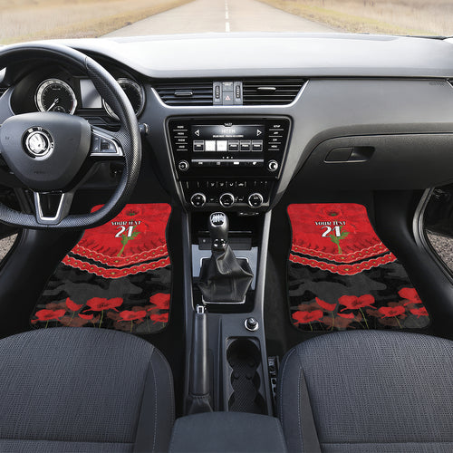 Custom St Kilda Saints Football Car Mats ANZAC Lest We Forget